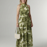 Silvana™ | Vestido Midi Halter con Cintura Fruncida