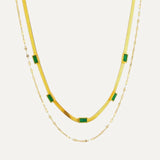 Elegant Green Crystal Necklace