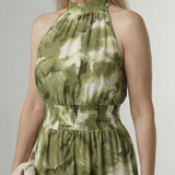Silvana™ | Vestido Midi Halter con Cintura Fruncida