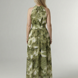 Silvana™ | Vestido Midi Halter con Cintura Fruncida