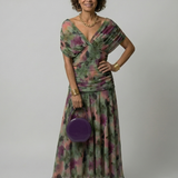 Calena™ | Vestido Midi Off-Shoulder con Escote Drapeado