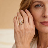 Crystal Leaf Ring