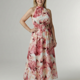 Silvana™ | Vestido Midi Halter con Cintura Fruncida