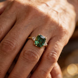 Elegant Square Emerald Ring