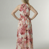 Silvana™ | Vestido Midi Halter con Cintura Fruncida
