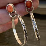 Vintage naušnice s oniksom boho chic