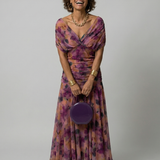 Calena™ | Vestido Midi Off-Shoulder con Escote Drapeado