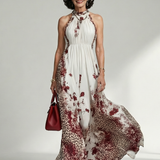 Orlena™ | Vestido Maxi Floral de Manga Larga con Falda Voluminosa