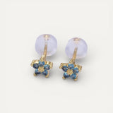 Stud Earrings with Delicate Flower