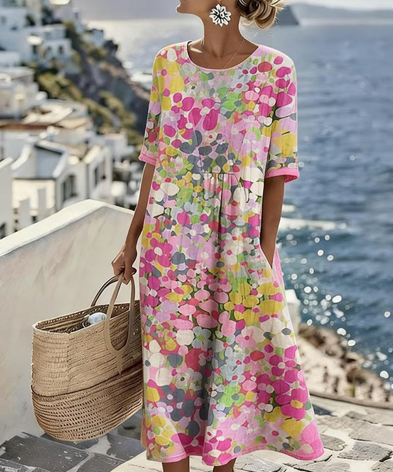 Nicolasa™ | Vestido Midi Floral Corte A