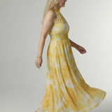 Silvana™ | Vestido Midi Halter con Cintura Fruncida