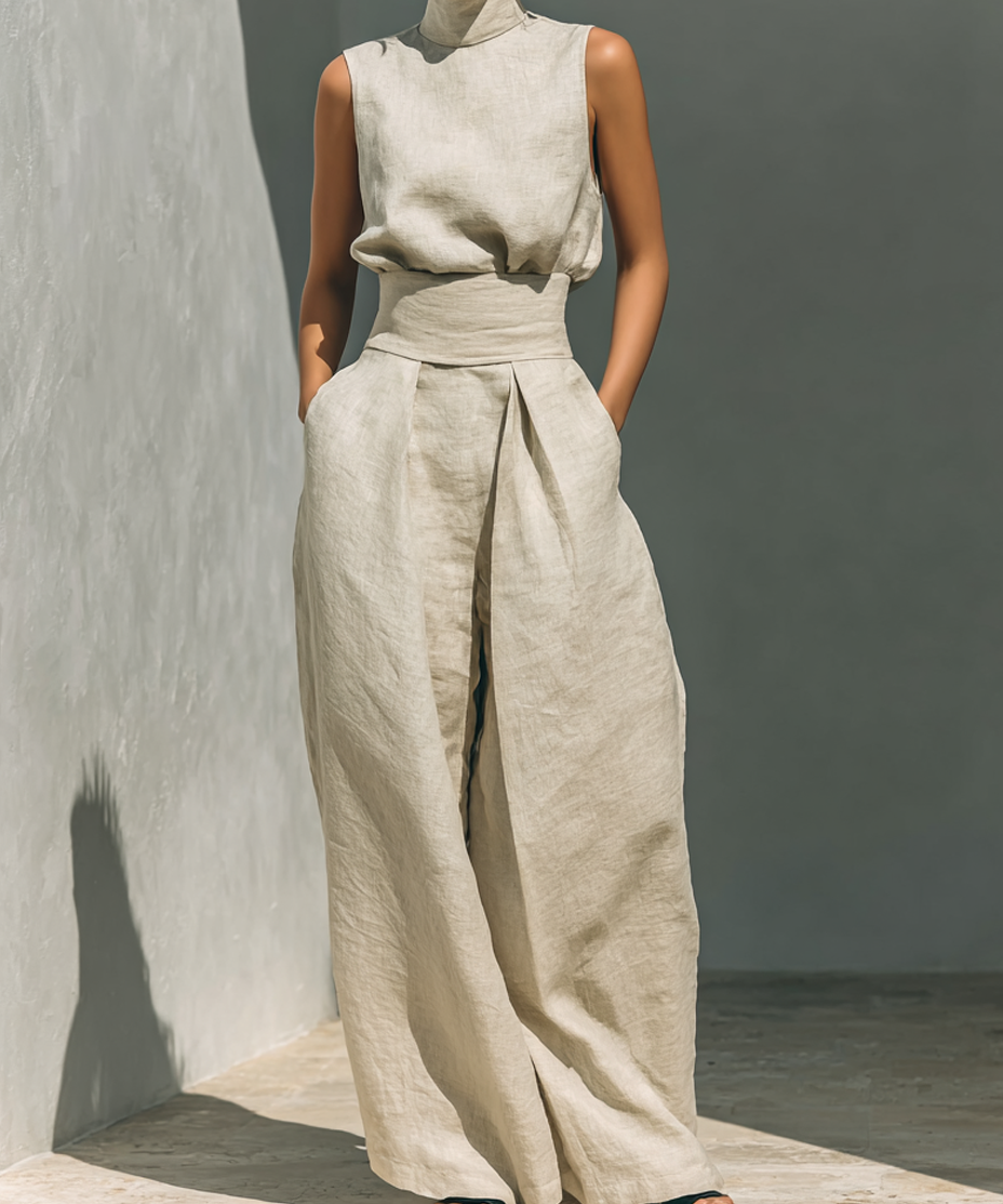 Venancia™ | Conjunto Minimalista Top y Pantalón Ancho