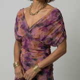 Calena™ | Vestido Midi Off-Shoulder con Escote Drapeado