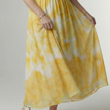 Silvana™ | Vestido Midi Halter con Cintura Fruncida