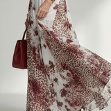 Orlena™ | Vestido Maxi Floral de Manga Larga con Falda Voluminosa