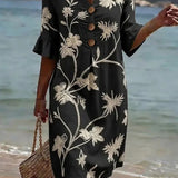Vestido informal de mujer con estampado floral.