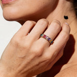 Vintage Multicoloured Cubic Zirconia Ring