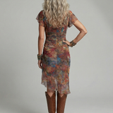 Ainhoa™ | Vestido Midi Halter con Bainha Asimétrica y Abertura Lateral