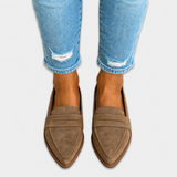 Nazaria™ | Mocasín de Ante Punta Fina