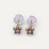 Stud Earrings with Delicate Flower