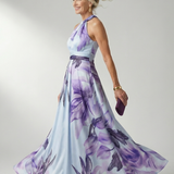 Amiela™ | Vestido Maxi Halter con Estampado Floral Grande