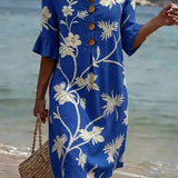 Vestido informal de mujer con estampado floral.