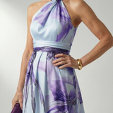 Amiela™ | Vestido Maxi Halter con Estampado Floral Grande