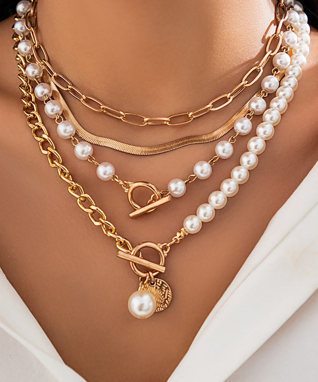 Collar de Perlas en Capas