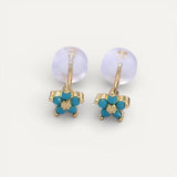 Stud Earrings with Delicate Flower