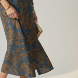 Luna™ | Vestido Midi Cruzado de Manga Larga con Estampado Natural