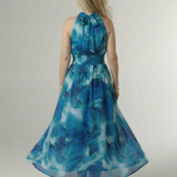 Silvana™ | Vestido Midi Halter con Cintura Fruncida
