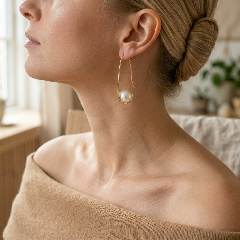 Elegante perleoreringe