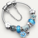 Vintage Blue Silver Bracelets