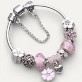 Vintage Pink Silver Bracelets