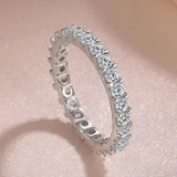 Silver Ring with Zirconia Inlay