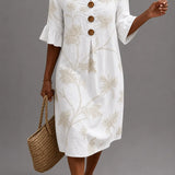 Vestido informal de mujer con estampado floral.
