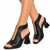 Graciela™ | Sandalia Elegante Trenzada de Tacón Geométrico