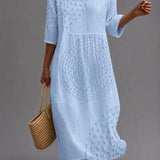 Vestido informal de mujer bordado.
