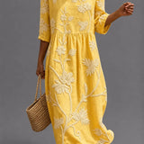 Vestido informal de mujer con estampado floral.
