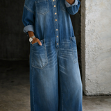 Ludovina™ | Camisa vaquera oversize de manga larga