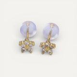 Stud Earrings with Delicate Flower