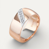 Elegant Thick Gold Cubic Zirconia Ring