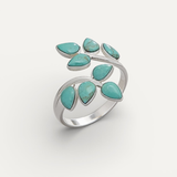 Vintage Turquoise Leaf Ring