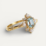 Vintage Sky Blue Pearl Ring