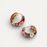 Luxury Black Floral Earrings