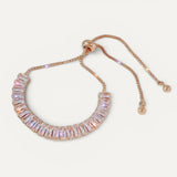 Gold and Silver Cubic Zirconia Adjustable Bracelet