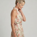 Aurelia™ | Vestido Midi Halter Floral con Cinturón