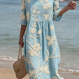 Vestido informal de mujer con estampado floral.