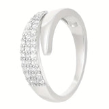 Elegant Gold Ring with Sparkling Stones