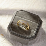 Elegant Gold Ring with Sparkling Stones